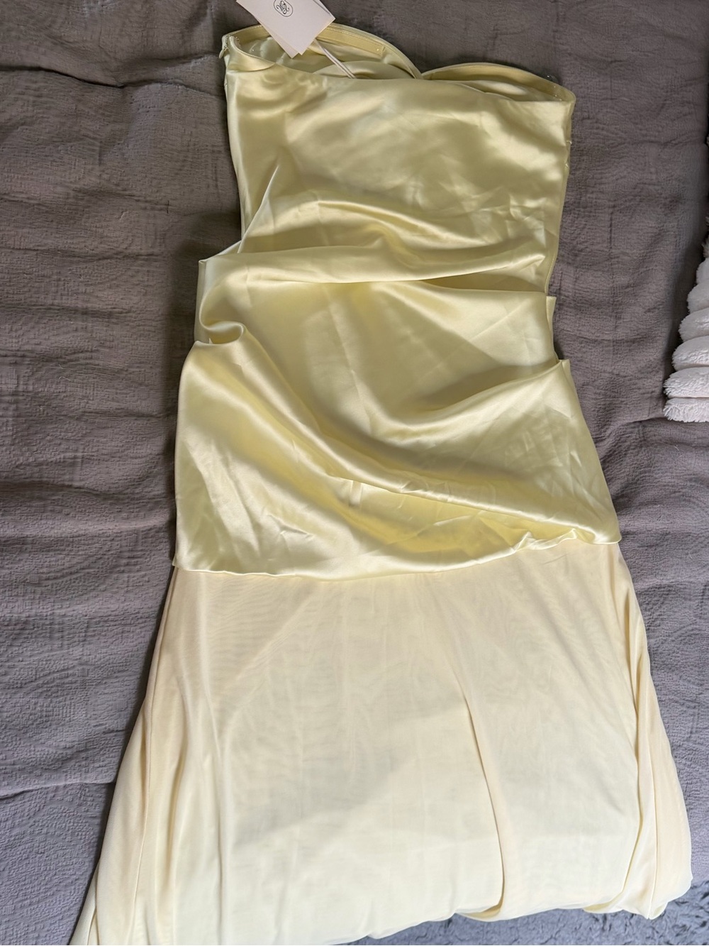 Peppermayo Strapless Butter Yellow Maxi Dress - Picture 11 of 13